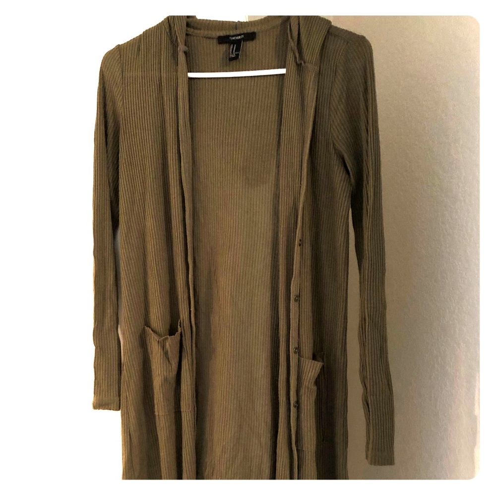 Olive Green Cardigan